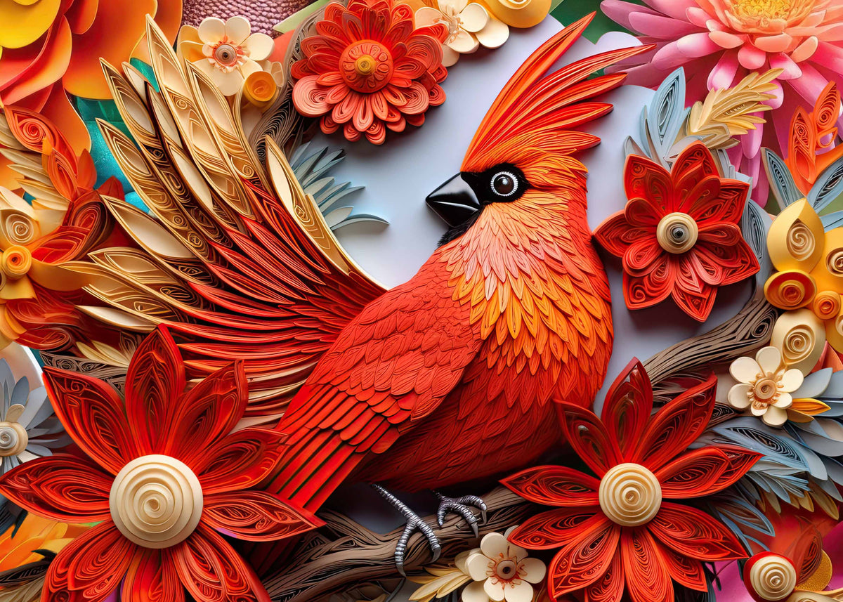 Sunface Puzzles: Red Bird: Jigsaw Puzzle (255 Pieces)