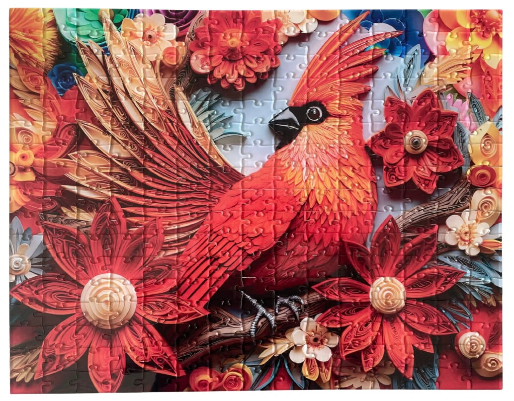 Red Bird: Wood Jigsaw Puzzle (255 Pieces)