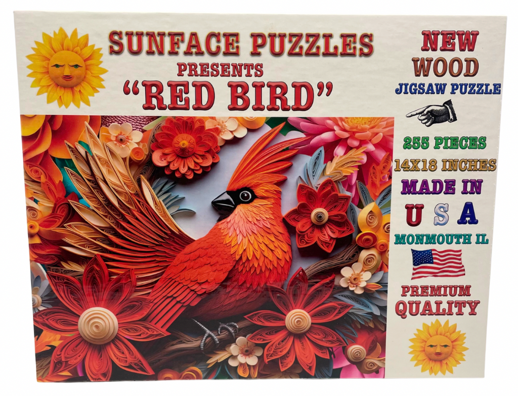Red Bird: Wood Jigsaw Puzzle (255 Pieces)