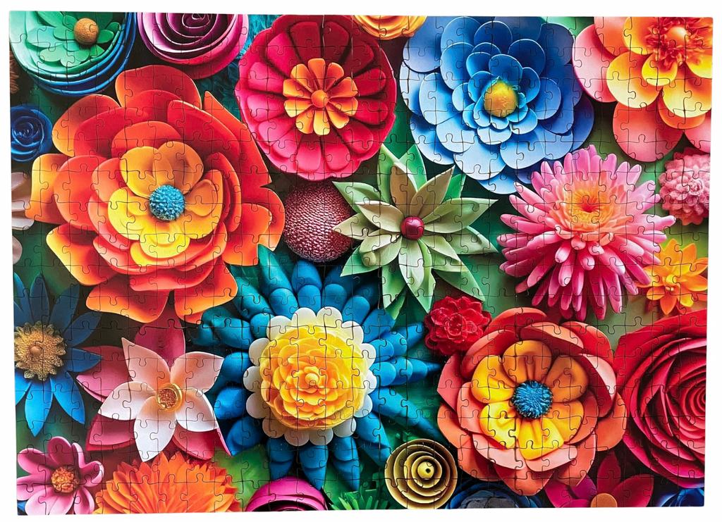 Paper Flowers: Wood Jigsaw Puzzle (400 Pieces)