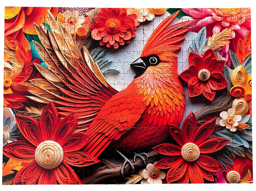 Red Bird: Wood Jigsaw Puzzle (400 Pieces)