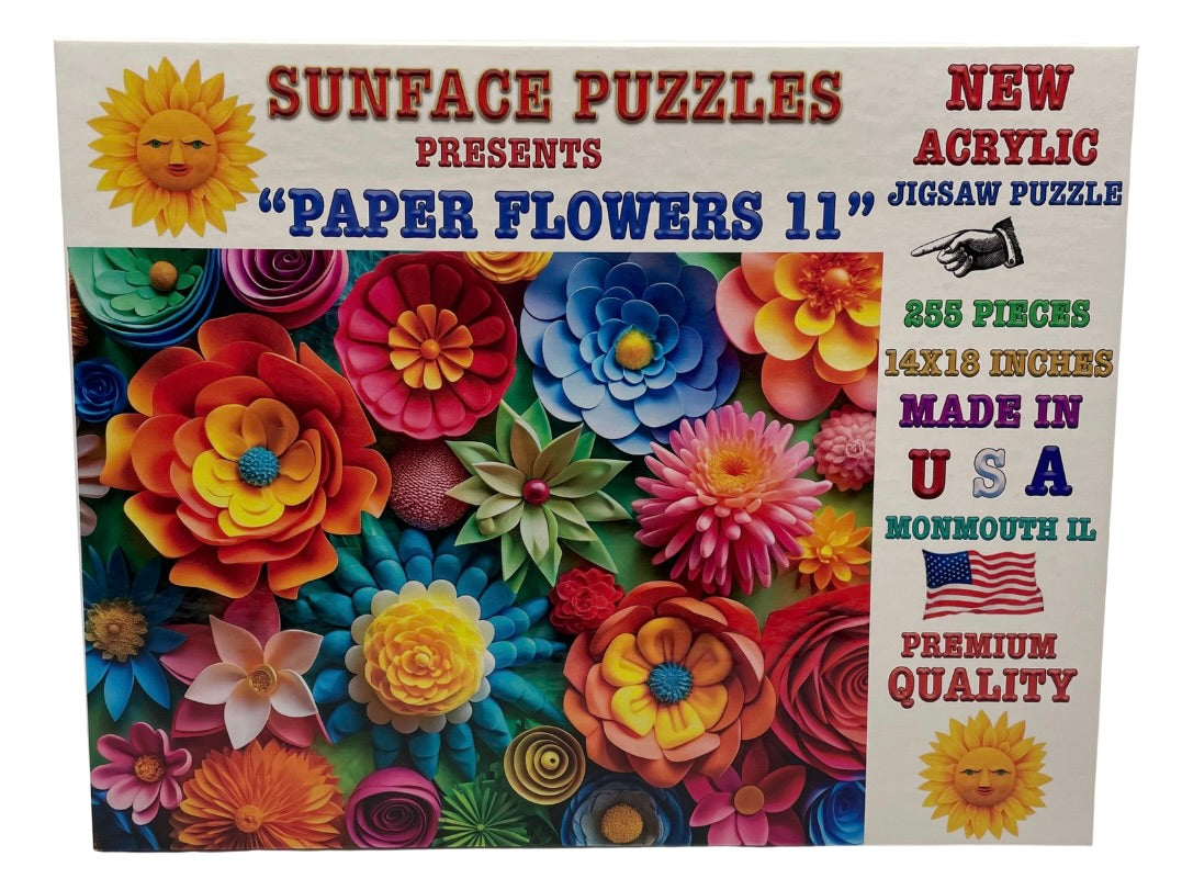 Paper Flowers 2: Acrylic Jigsaw Puzzle (255 Pieces)