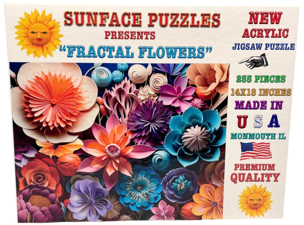 Fractal Flowers: Acrylic Jigsaw Puzzle (255 Pieces)