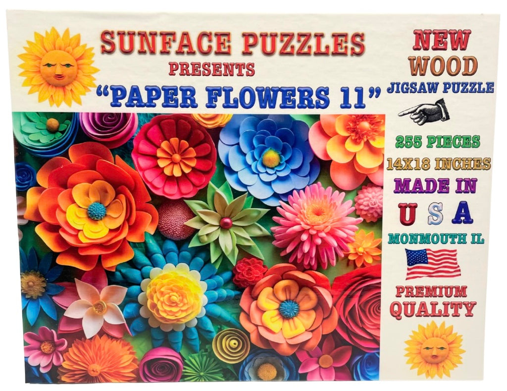 Paper Flowers 2: Wood Jigsaw Puzzle (255 Pieces)