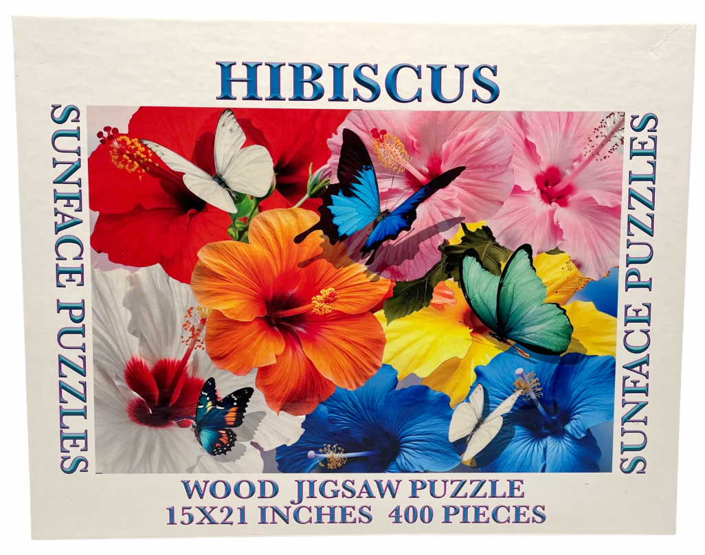 Hibiscus: Wood Jigsaw Puzzle (400 Pieces)