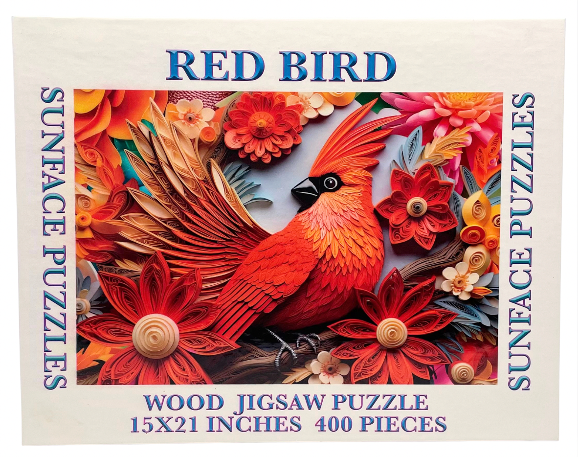 Red Bird: Wood Jigsaw Puzzle (400 Pieces)