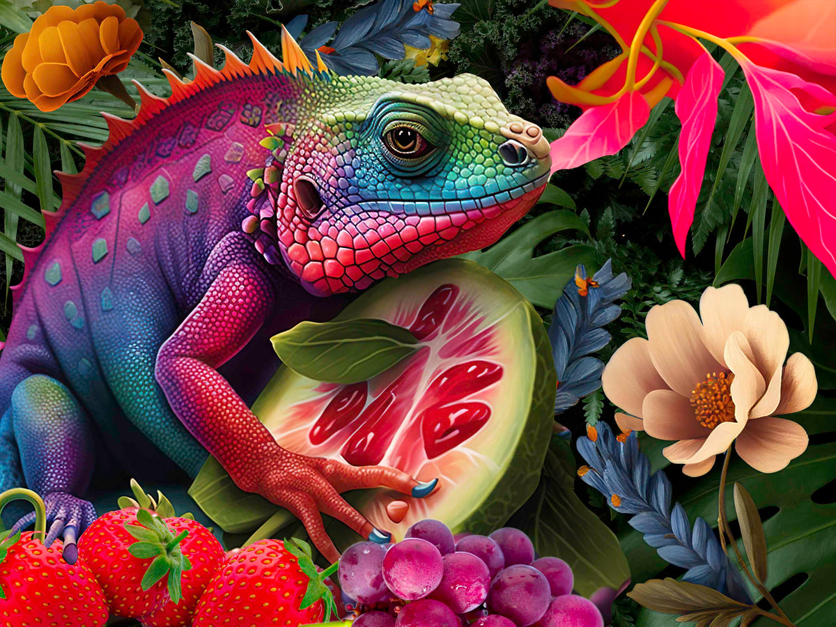 Sunface Puzzles Iguana: Acrylic Jigsaw Puzzle (255 Pieces)
