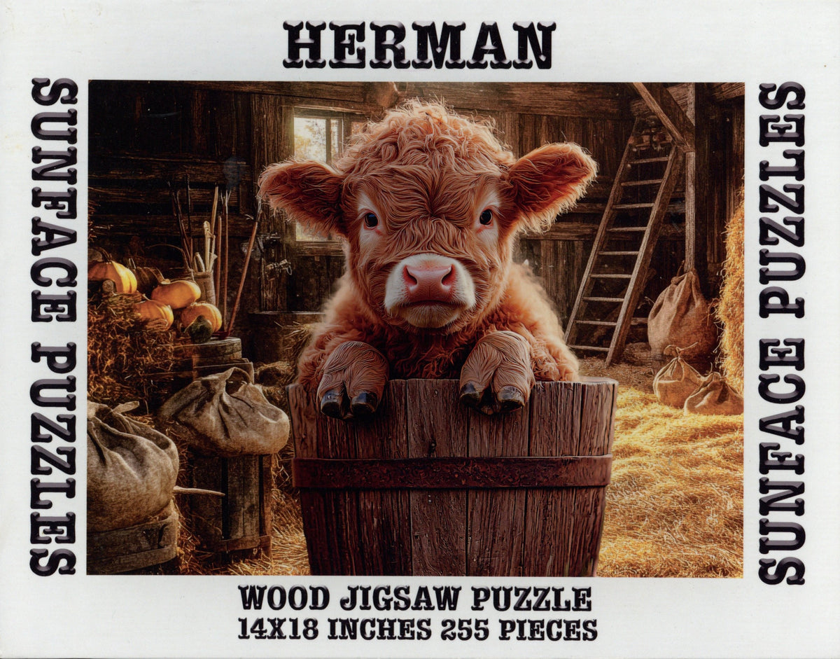 Sunface Puzzles: Herman: Wood Jigsaw Puzzle (255 Pieces)