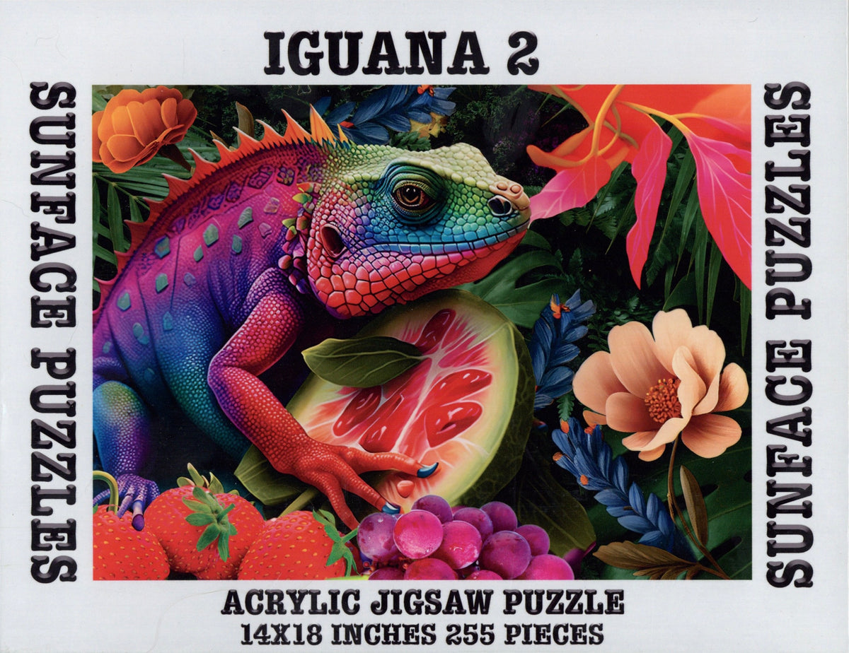 Sunface Puzzles Iguana: Acrylic Jigsaw Puzzle (255 Pieces)