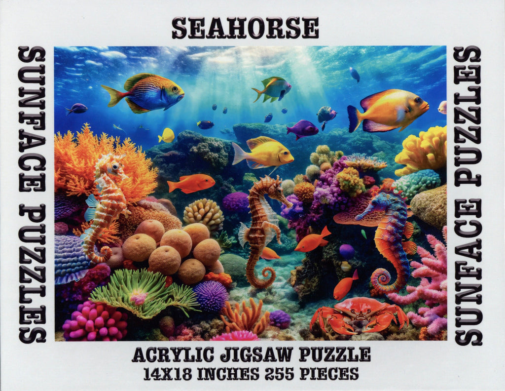 Sunface Puzzles: Seahorse: Acrylic Jigsaw Puzzle (255 Pieces)