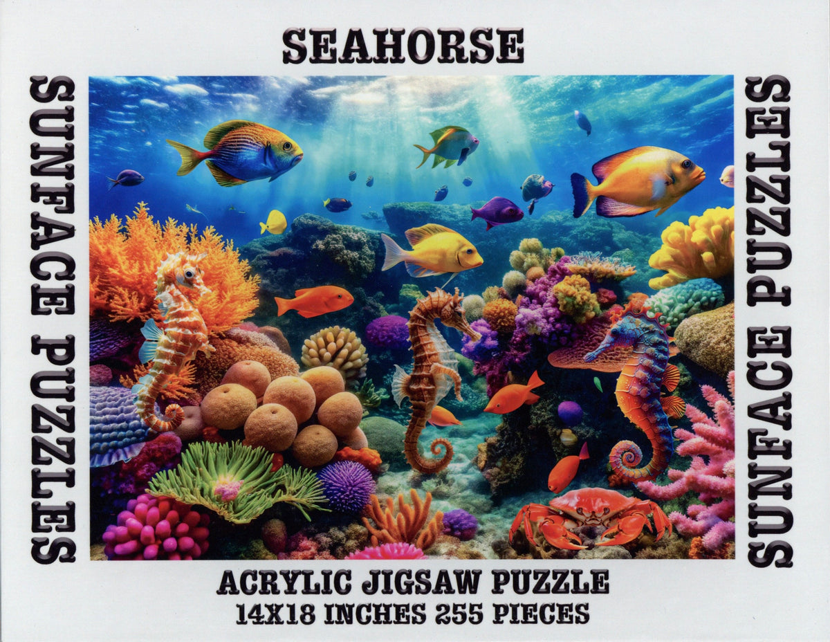 Sunface Puzzles: Seahorse: Acrylic Jigsaw Puzzle (255 Pieces)