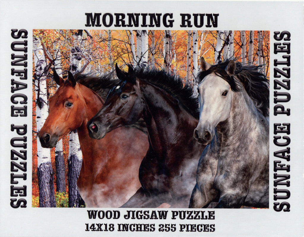 Sunface Puzzles: Morning Run: Wood Jigsaw Puzzle (255 Pieces)