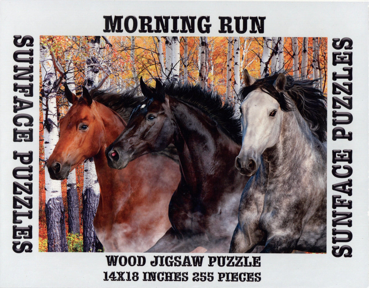 Sunface Puzzles: Morning Run: Wood Jigsaw Puzzle (255 Pieces)