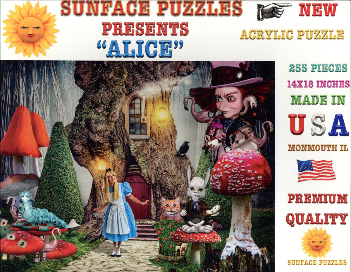 Sunface Puzzles: Alice: Acrylic Jigsaw Puzzle (255 Pieces)