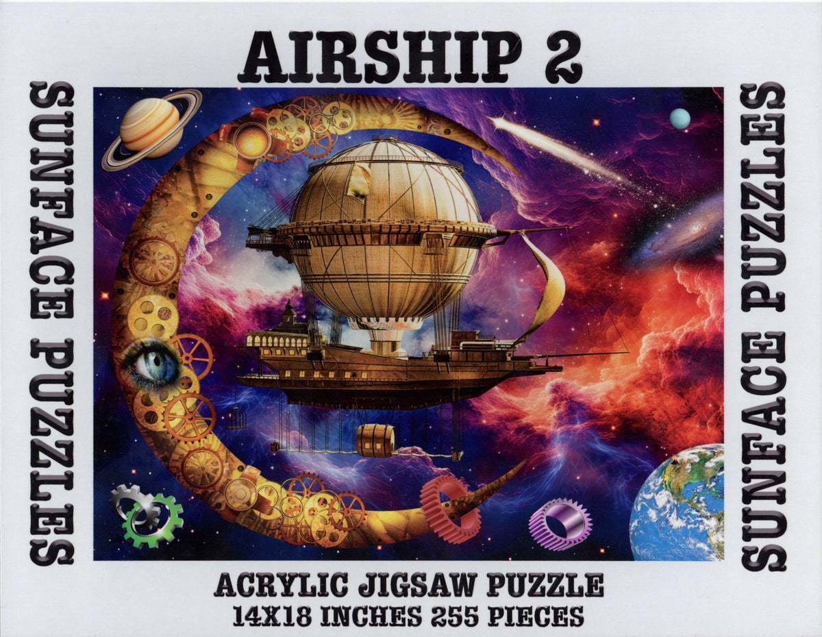 Sunface Puzzles: Airship 2: Acrylic Jigsaw Puzzle (255 Pieces)