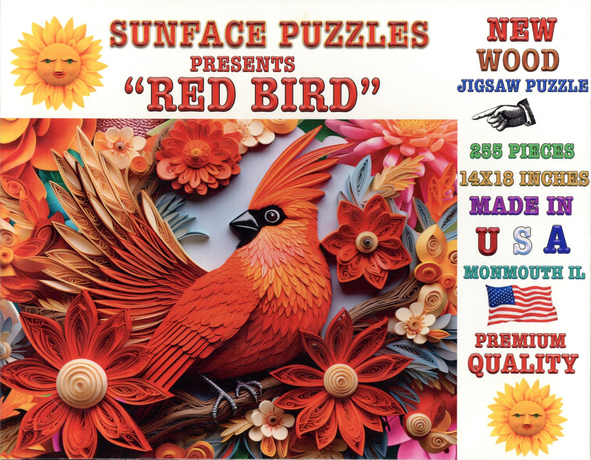 Sunface Puzzles: Red Bird: Jigsaw Puzzle (255 Pieces)