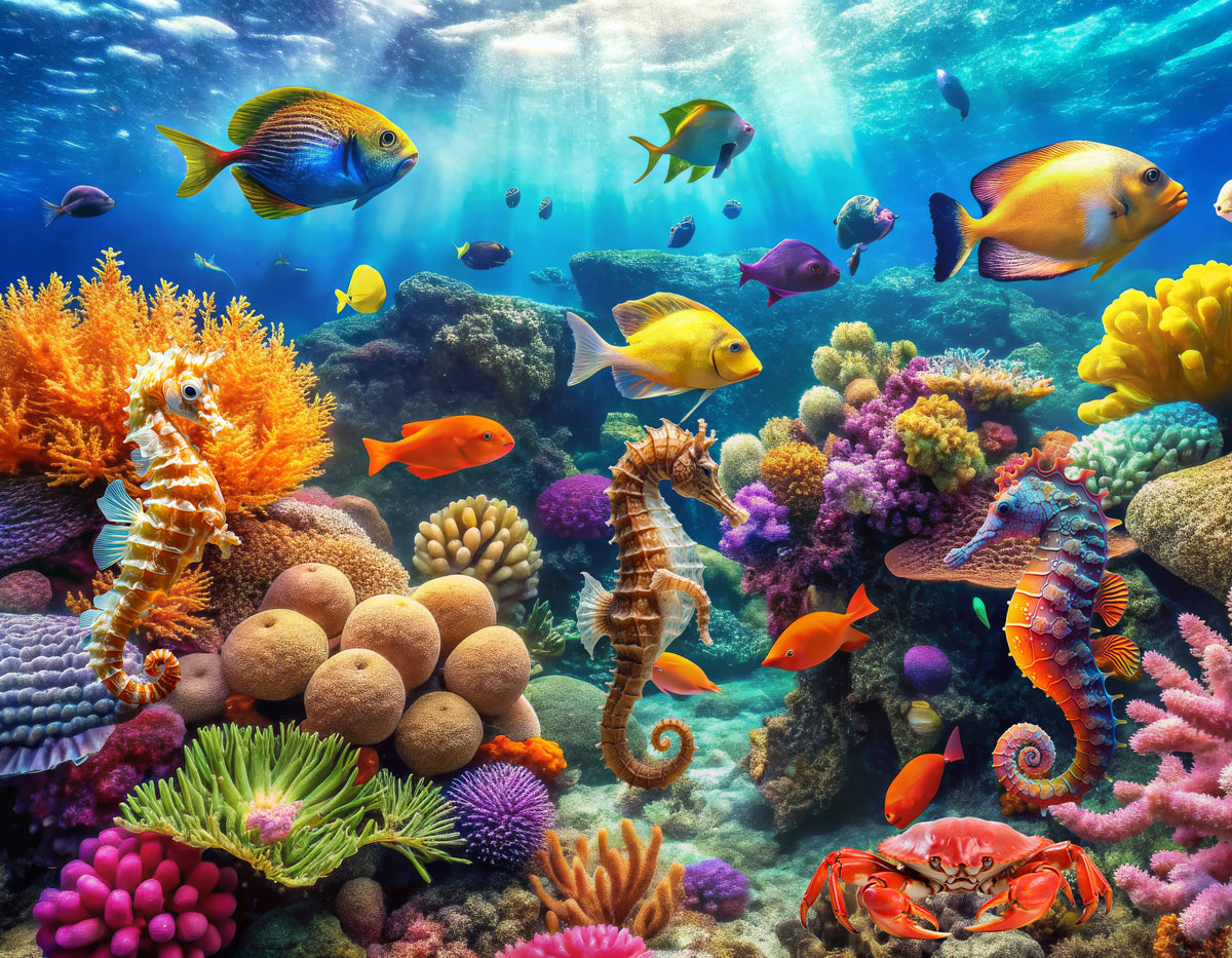 Sunface Puzzles: Seahorse: Acrylic Jigsaw Puzzle (255 Pieces)