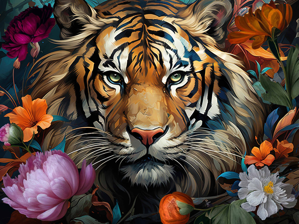 Sunface Puzzles: Tiger: Wood Jigsaw Puzzle (255 Pieces)